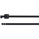 Cable Tie, Releasable, 430mm x 10.26 mm, Black Polyester Coated Stainless Steel, Pk-50 (111-91163 MLT16SSC10-SS316/SP-BK)
