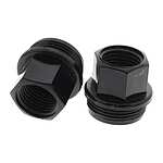 Cable Gland Adaptor, PG16 Exterior Thread, M16 Interior Thread, Nylon 66 (477-B--P5)