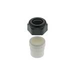 Han Series White Thermoplastic Cable Gland, M25 Thread, 14mm Min, 17mm Max, IP68 (19120005158)