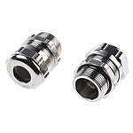 Metallic Nickel Plated Brass Cable Gland, M25 Thread, 6mm Min, 11mm Max, IP68 (260-1400)