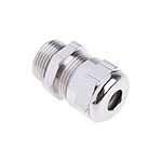 Metallic Nickel Plated Brass Cable Gland, M20 Thread, 6mm Min, 9mm Max, IP68 (260-1200)