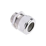 Metallic Nickel Plated Brass Cable Gland, M25 Thread, 17mm Min, 20mm Max, IP68 (260-1600)