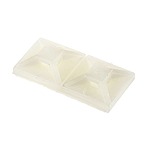 Self Adhesive Natural Cable Tie Mount 13 mm x 13mm, 2.7mm Max. Cable Tie Width (151-01802 MB2A-PA66-WH)
