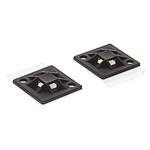 Self Adhesive Black Cable Tie Mount 20 mm x 20mm, 4mm Max. Cable Tie Width (151-10914 QM20A-PA66-BK)