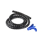 Spiral Wrap, I.D 25mm, 27mm Polypropylene Helawrap Series (161-64404 HWPP25L2-PP-BK)