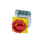 Switch Disconnector, 4 Pole, 25A Max Current, 25A Fuse Current (3LD2154-1TL53)