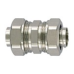 PCS-PCS Compression Coupler, Conduit Fitting, 20mm Nominal Size, M20, Brass, PA 6, Silver (166-31700 PCS20-PCS20-NPB/PA6-ML)