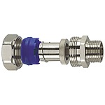 Straight, Conduit Fitting, 25mm Nominal Size, M25, Brass, PA 6, Silver (166-31405 PCS25-FMC-M25-NPB/PA6-ML)