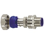 Straight, Conduit Fitting, 32mm Nominal Size, M32, Brass, PA 6, Silver (166-32208 LTS32-FMC-M32-NPB/PA6-ML)