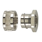 Straight Connector, Conduit Fitting, 20mm Nominal Size, M20, Brass, Silver (166-31203 PCS20-PC-NPB-ML)