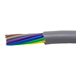 EcoCable Control Cable, 9 Cores, 0.28 mm², ECO, Unscreened, 30m, Grey mPPE Sheath, 24 AWG (77005 SL005)