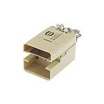 HARTING Heavy Duty Power Connector Insert, 10A, Male, HAN Brid Series, 2 Contacts (09120063001)
