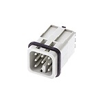 HARTING Heavy Duty Power Connector Insert, 10A, Male, Han D Series, 8 Contacts (09210072632)