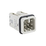 HARTING Heavy Duty Power Connector Insert, 10A, Male, Han D Series, 8 Contacts (09360082632)