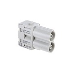 HARTING Heavy Duty Power Connector Module, 70A, Male, Han-Modular Series, 2 Contacts (09140022641)