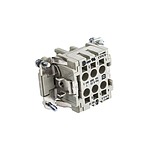 HARTING Heavy Duty Power Connector Insert, 10A, Female, Han ES Series, 6 Contacts (09330062716)