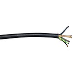 3 Core Power Cable, 0.82 mm², 76m, Black PVC Sheath, SJT, 300 V (1941/3 BK003)