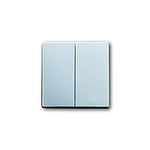Grey Rocker Light Switch, 1 Way, 2 Gang, 2CKA001751A (2CKA001751A2942)