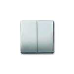 Grey Rocker Light Switch, 1 Way, 2 Gang, 2CKA001751A (2CKA001751A2962)