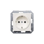 White 1 Gang Electrical Socket, 2 Poles, 16A, Schuko, Indoor Use (5UB1511-0KK)