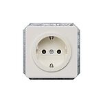 White 1 Gang Plug Socket, 16A, Schuko, Indoor Use (5UB1403)