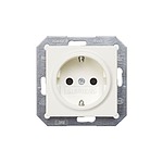 White Plug Socket, Type F - German Schuko, Indoor Use (5UB1518)