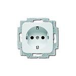 Busch Jaeger - White 1 Gang Plug Socket, 16A, Type F - German Schuko (20 EUC-214)