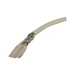 HARTING 1.27mm 64 Way Round Ribbon Cable, Black Sheath, 81.28 mm Width, 30m Length (09180647007)