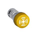 Compact, Panel Mount Yellow LED Buzzer, 22mm Cutout, IP66, IP67, IP69K, Round, 230V ac/dc (1SFA619600R6133 CB1-613Y)