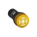 Compact, Panel Mount Yellow LED Buzzer, 22mm Cutout, Round, 110 → 130V dc (1SFA619600R6123 CB1-612Y)