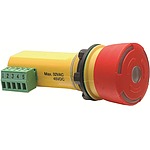 Inca 1 EC Tina Series Yellow Emergency Stop Push Button, 22.5mm Cutout (2TLA030054R1400)