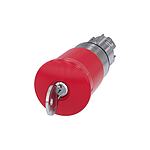 3SU1 Series Red Emergency Stop Push Button, 22mm Cutout, Panel Mount, IP66, IP67, IP69 (3SU1050-1HM20-0AA0)