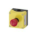 3SU1 Series Red Emergency Stop Push Button, 1NO + 1NC, Surface Mount, IP66, IP67, IP69 (3SU1801-0NB00-2AA2)