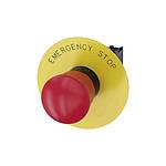 3SU1 Series Red Emergency Stop Push Button, 2NC, 22mm Cutout, Panel Mount, IP66, IP67, IP69 (3SU1100-1HB20-1PG0)