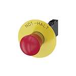 SIRIUS ACT Series Red Emergency Stop Push Button, 1NO + 1NC, 22mm Cutout, Panel Mount (3SU1150-1HB20-1FH0)
