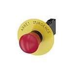 SIRIUS ACT Series Red Emergency Stop Push Button, 1NO + 1NC, 22mm Cutout, Panel Mount (3SU1100-1HB20-1FJ0)