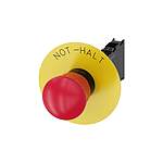 SIRIUS ACT Series Red Emergency Stop Push Button, 1NO + 1NC, 22mm Cutout, Panel Mount (3SU1100-1HB20-3FH0)