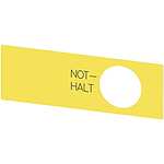 Labeling plate, Not - Halt (3SU1900-0BE31-0AT0)