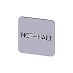 Labeling plate, Not - Halt (3SU1900-0AF81-0AT0)