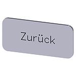 Labeling plate, Zurück (3SU1900-0AC81-0AG0)