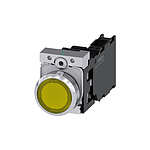 SIRIUS ACT Series Illuminated Push Button Complete Unit, NO, NC, 22mm Cutout, IP66, IP67, IP69(IP69K / 3SU1156-0AB30-3FA0)