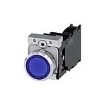 SIRIUS ACT Series Illuminated Push Button Complete Unit, NO, NC, 22mm Cutout, IP66, IP67, IP69(IP69K / 3SU1153-0AB50-3FA0)