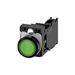 SIRIUS ACT Series Illuminated Push Button Complete Unit, NO, NC, 22mm Cutout, IP66, IP67, IP69(IP69K / 3SU1103-0AB40-3FA0)