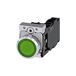 SIRIUS ACT Series Illuminated Push Button Complete Unit, NO, NC, 22mm Cutout, IP66, IP67, IP69(IP69K / 3SU1153-0AB40-1FA0)
