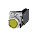 SIRIUS ACT Series Illuminated Push Button Complete Unit, NO, NC, 22mm Cutout, IP66, IP67, IP69(IP69K / 3SU1156-0AB30-1FA0)