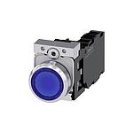 SIRIUS ACT Series Illuminated Push Button Complete Unit, NO, NC, 22mm Cutout, IP66, IP67, IP69(IP69K / 3SU1153-0AB50-1FA0)