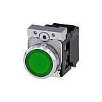 SIRIUS ACT Series Illuminated Push Button Complete Unit, NO, 22mm Cutout, IP66, IP67, IP69(IP69K / 3SU1156-0AB40-3BA0)
