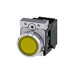 SIRIUS ACT Series Illuminated Push Button Complete Unit, NO, 22mm Cutout, IP66, IP67, IP69(IP69K / 3SU1156-0AB30-3BA0)