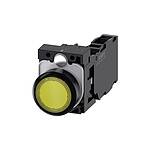 SIRIUS ACT Series Illuminated Push Button Complete Unit, NO, NC, 22mm Cutout, IP66, IP67, IP69(IP69K / 3SU1103-0AB30-1FA0)