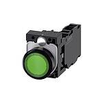 SIRIUS ACT Series Illuminated Push Button Complete Unit, NO, NC, 22mm Cutout, IP66, IP67, IP69(IP69K / 3SU1106-0AB40-1FA0)